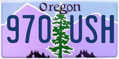 OR license plate 970USH