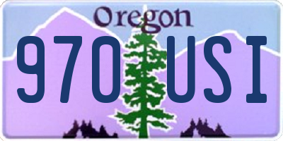 OR license plate 970USI