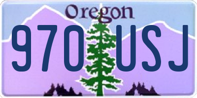 OR license plate 970USJ