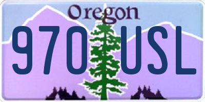 OR license plate 970USL