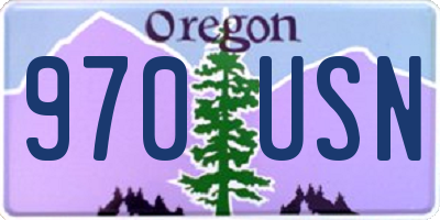 OR license plate 970USN