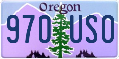 OR license plate 970USO