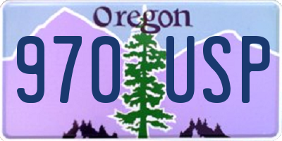 OR license plate 970USP