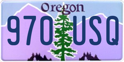 OR license plate 970USQ