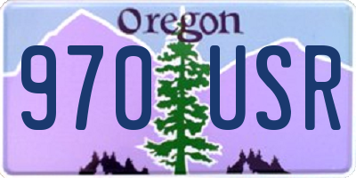 OR license plate 970USR