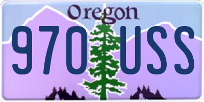 OR license plate 970USS