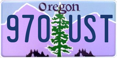 OR license plate 970UST