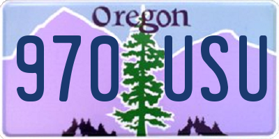 OR license plate 970USU