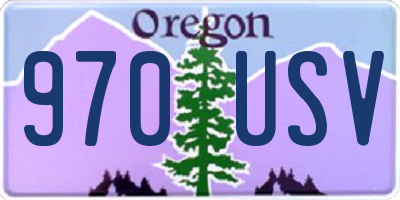 OR license plate 970USV