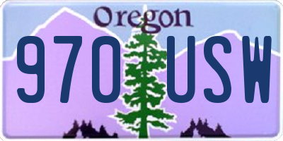 OR license plate 970USW
