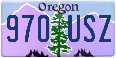 OR license plate 970USZ