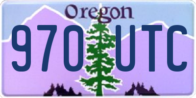 OR license plate 970UTC