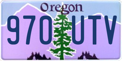 OR license plate 970UTV