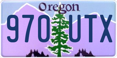 OR license plate 970UTX