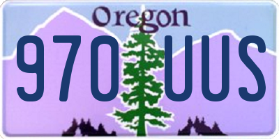 OR license plate 970UUS