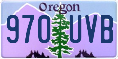 OR license plate 970UVB