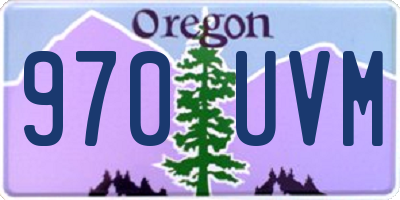 OR license plate 970UVM