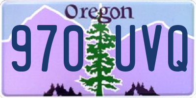 OR license plate 970UVQ