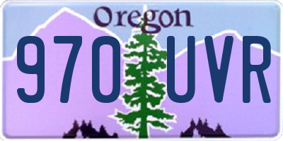 OR license plate 970UVR