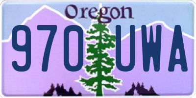 OR license plate 970UWA