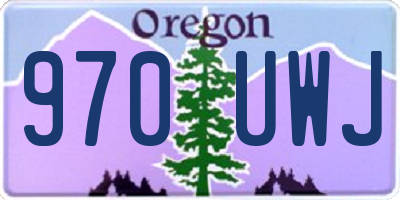 OR license plate 970UWJ