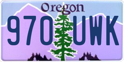 OR license plate 970UWK