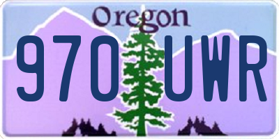 OR license plate 970UWR