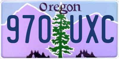 OR license plate 970UXC