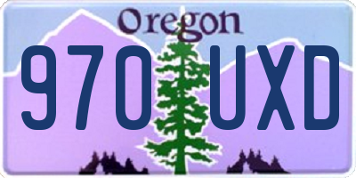 OR license plate 970UXD