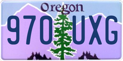 OR license plate 970UXG