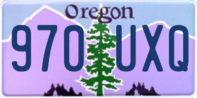 OR license plate 970UXQ