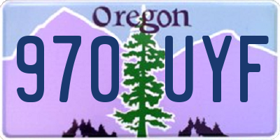 OR license plate 970UYF
