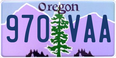 OR license plate 970VAA