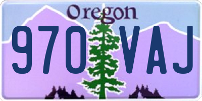 OR license plate 970VAJ