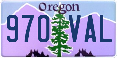 OR license plate 970VAL