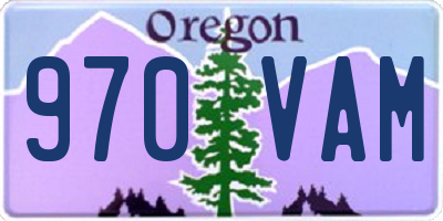 OR license plate 970VAM
