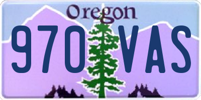 OR license plate 970VAS