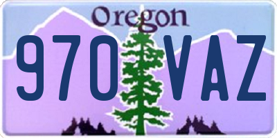 OR license plate 970VAZ