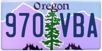 OR license plate 970VBA