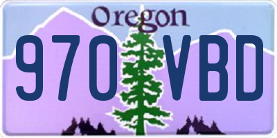 OR license plate 970VBD