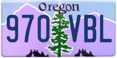 OR license plate 970VBL