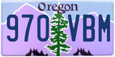 OR license plate 970VBM