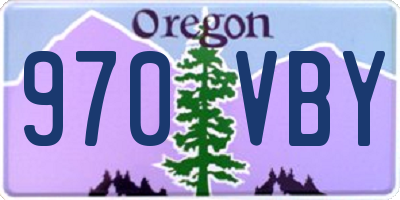 OR license plate 970VBY