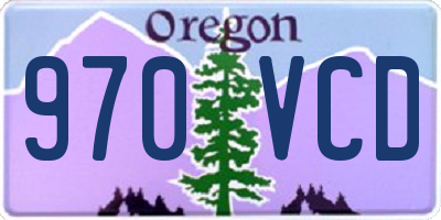 OR license plate 970VCD