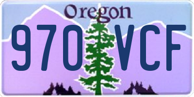 OR license plate 970VCF