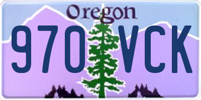 OR license plate 970VCK