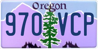 OR license plate 970VCP