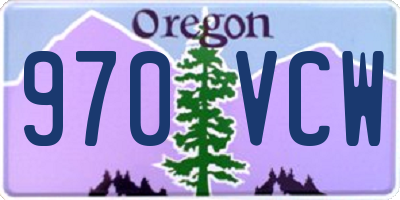 OR license plate 970VCW