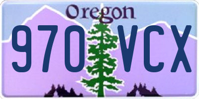 OR license plate 970VCX