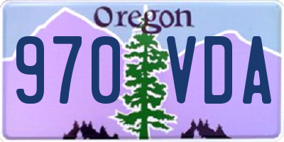 OR license plate 970VDA